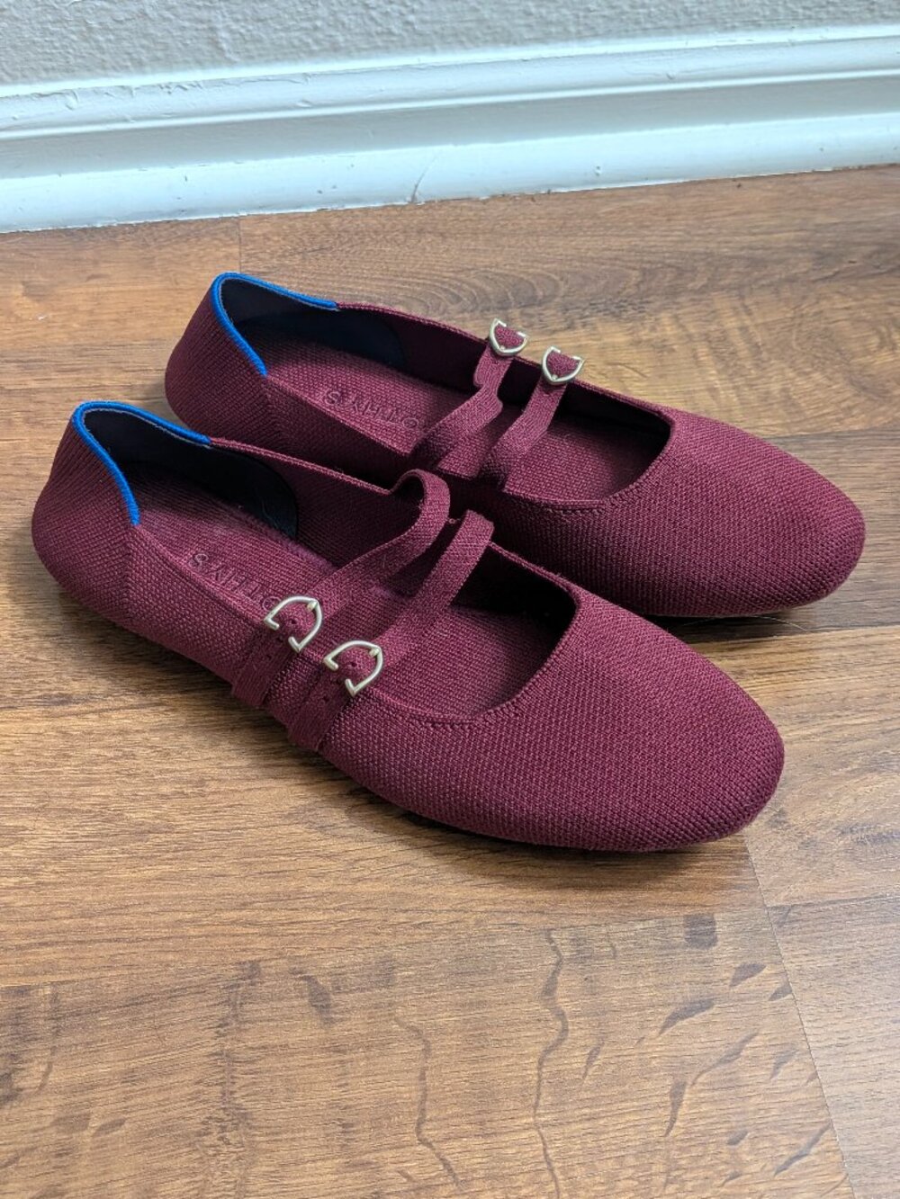 Rothy's Double Buckle Mary Jane Size 9.5 in Cabernet (equivalent to size 9)